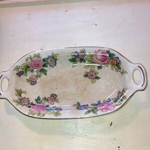 Vintage Edwin M. Knowles butter trinket dish